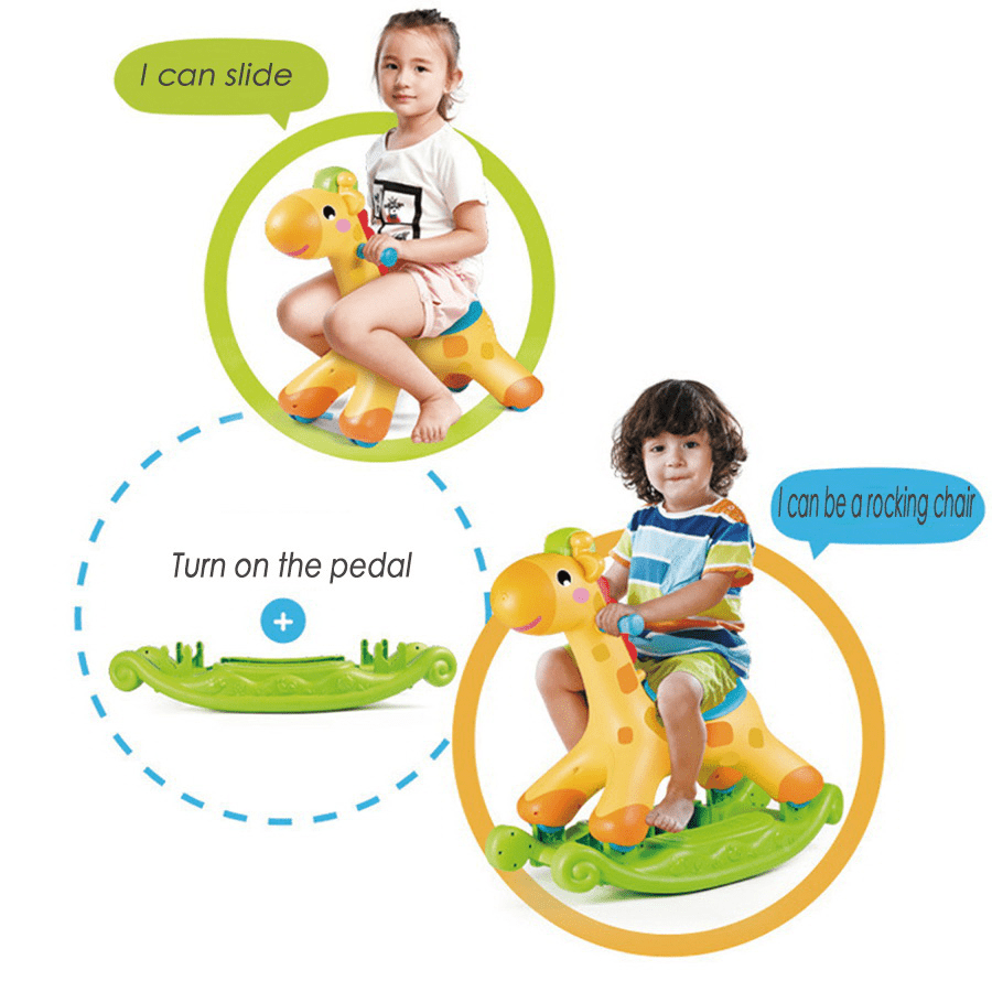 2-in-1 Kids Giraffe Ride Β©