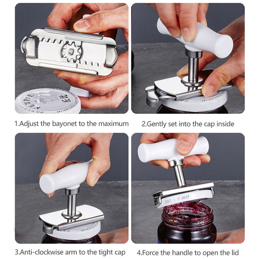 Adjustable Stainless Steel Jar & Bottle Opener